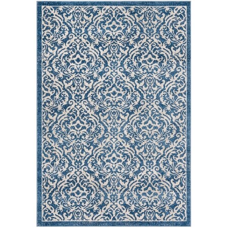 Safavieh 2 x 4 ft. Brentwood Power Loomed Accent Area Rug Navy & Creme BNT810N-24